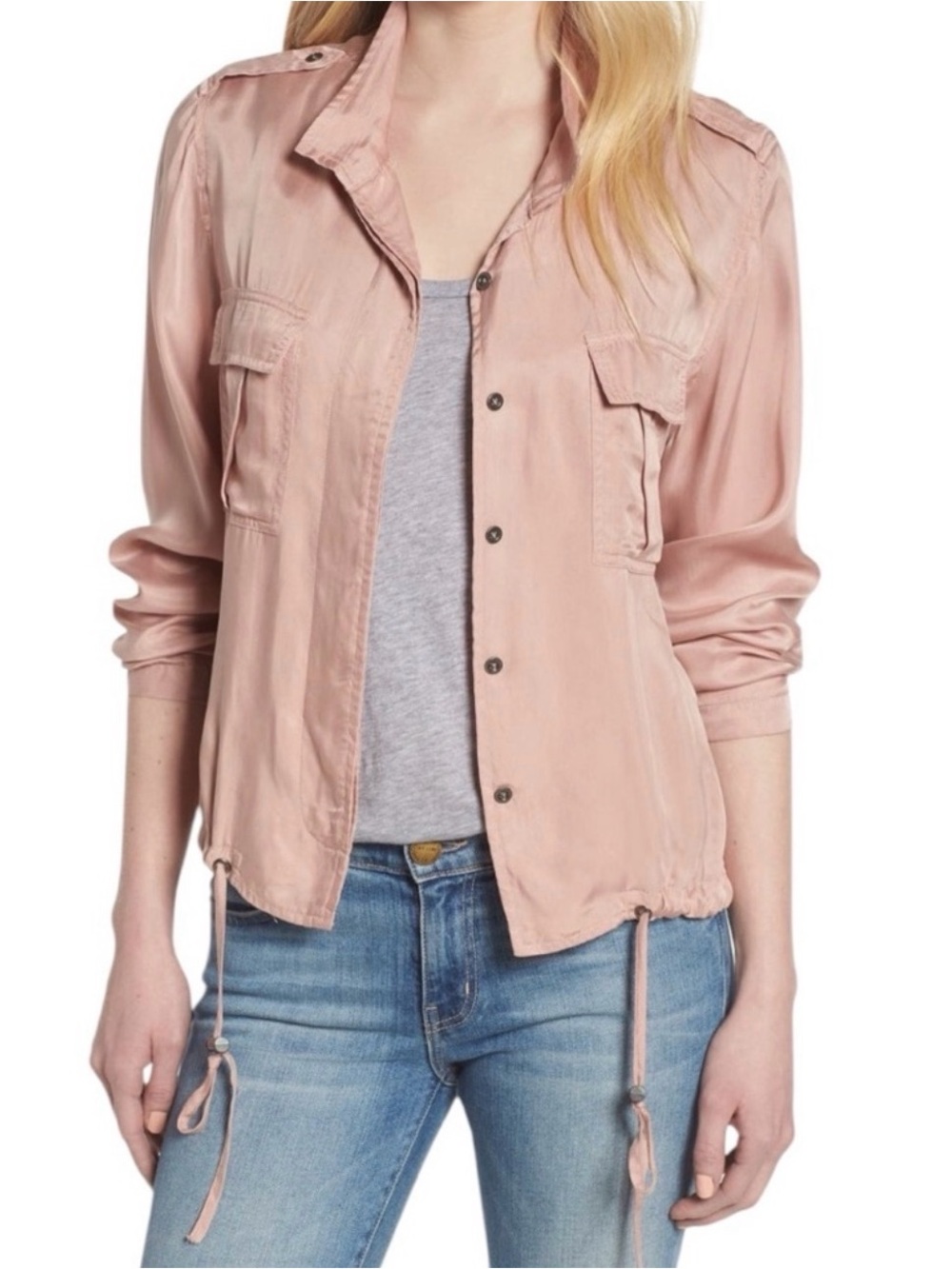 Rails Rowen Military Utility Jacket in Coral Pink NWT size Medium